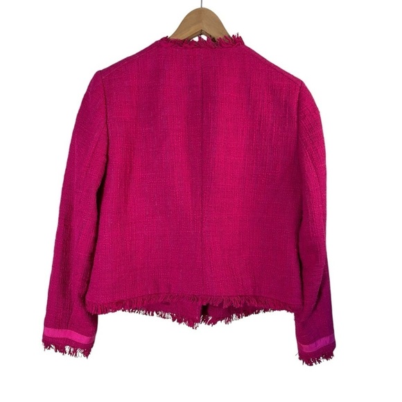 J. CREW Tweed Motorcycle Jacket with Fringe E9927 - Picture 5 of 11